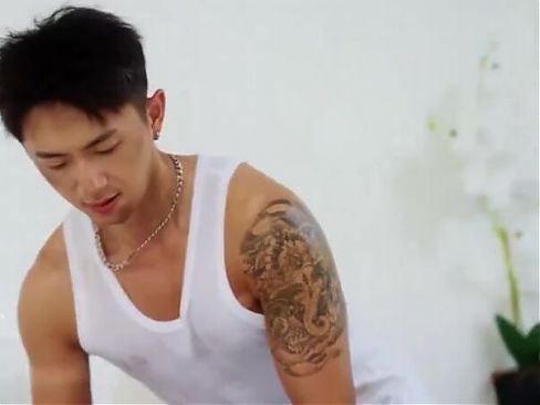 Asian man pulverizes